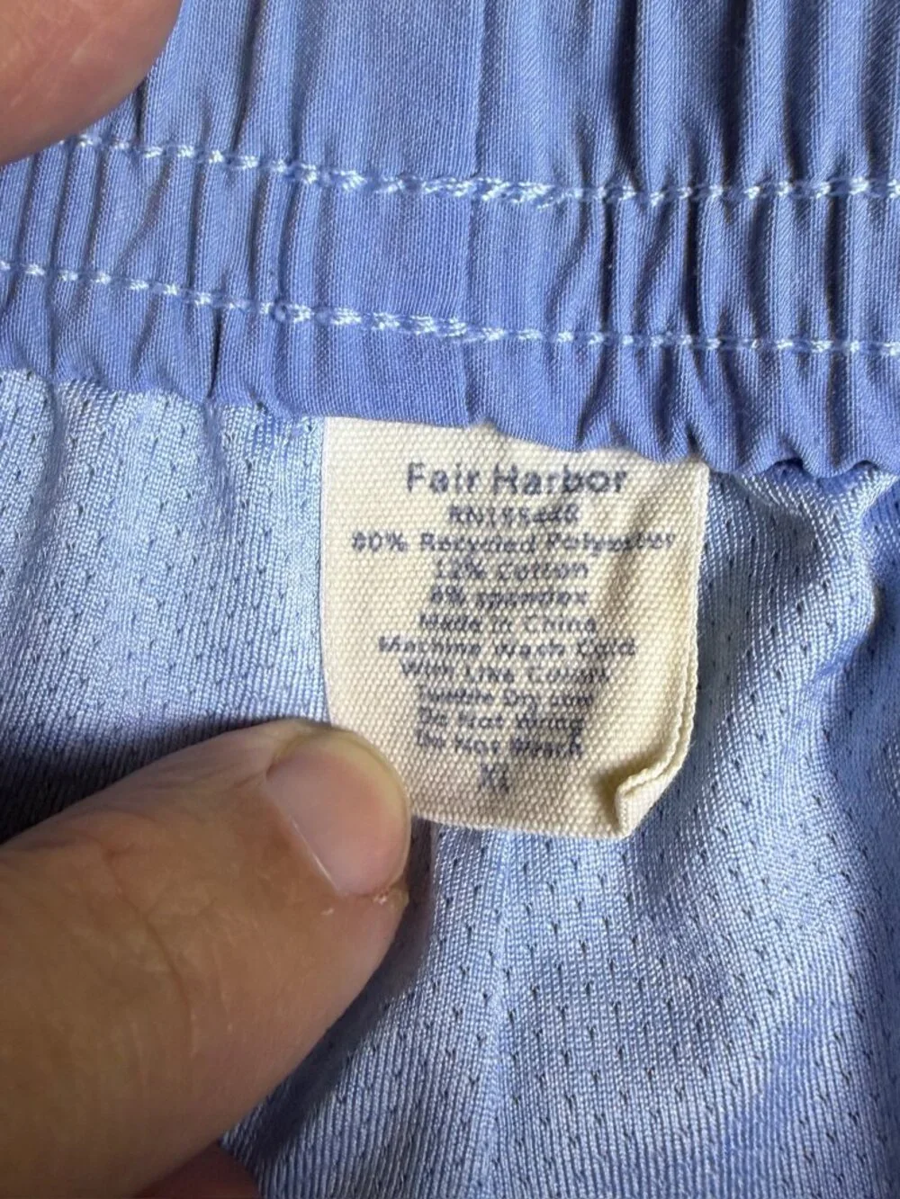 Fair Harbor Swim Shorts Trunks Mens XL Blue Drawstring Lined Beach Pool Surf